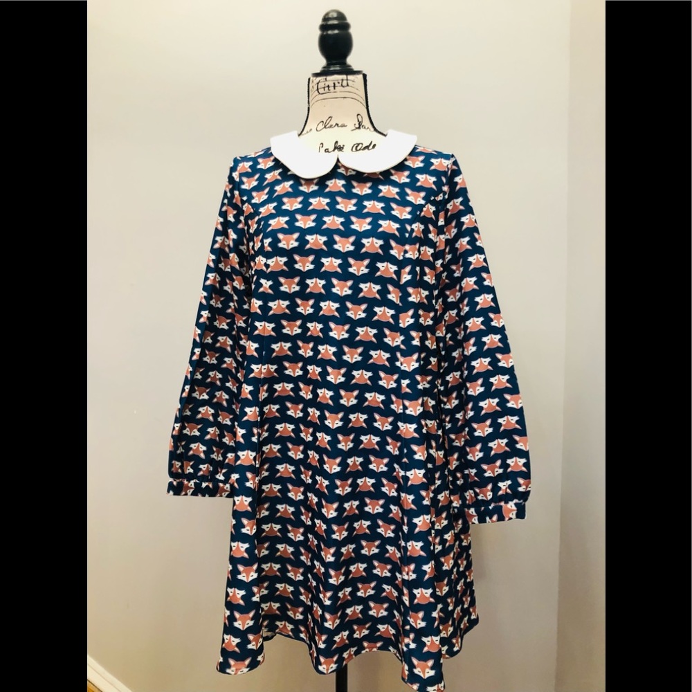 NWOT Retro Fox Dress